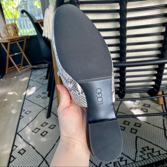 LOGO Lori Goldstein Snake Print Leather Mules | NWOT | Size 9M - Picture 8 of 8